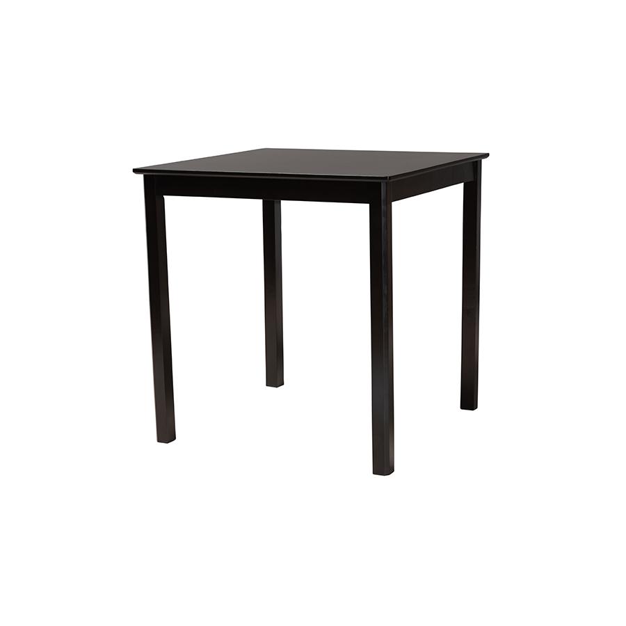 Lenoir Modern Espresso Brown Finished Wood Counter Height Pub Table