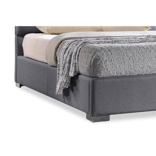 Sophie Modern and Contemporary Grey Fabric Upholstered Queen Size Platform Bed