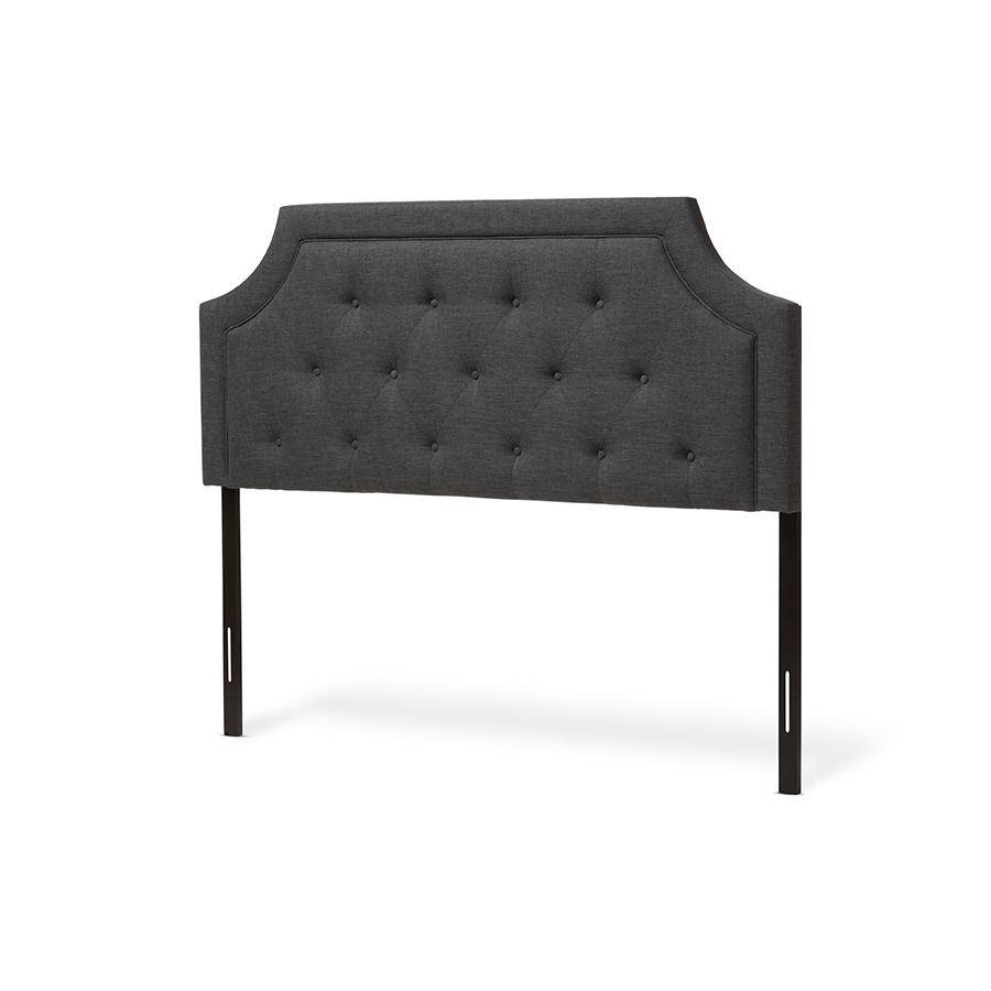 Baxton Studio Mars Modern and Contemporary Dark Grey Fabric Full Size Headboard