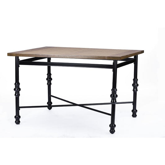 Baxton Studio Broxburn Wood & Metal Industrial Dining Table