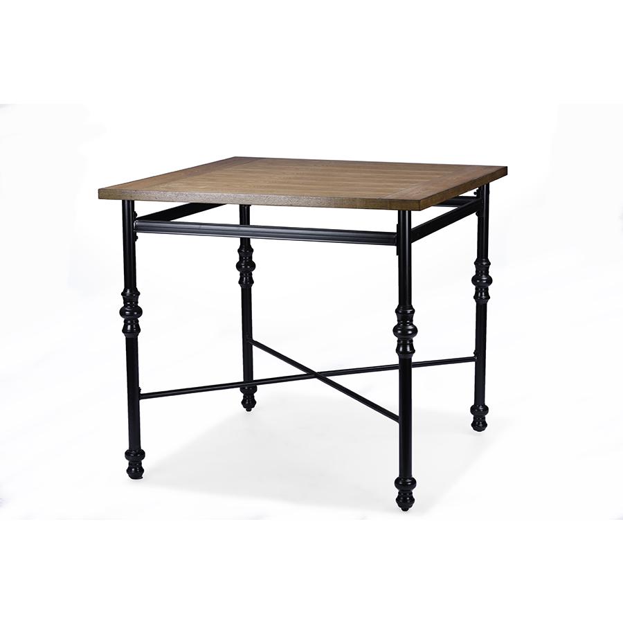 Baxton Studio Broxburn Wood & Metal Industrial Pub Table