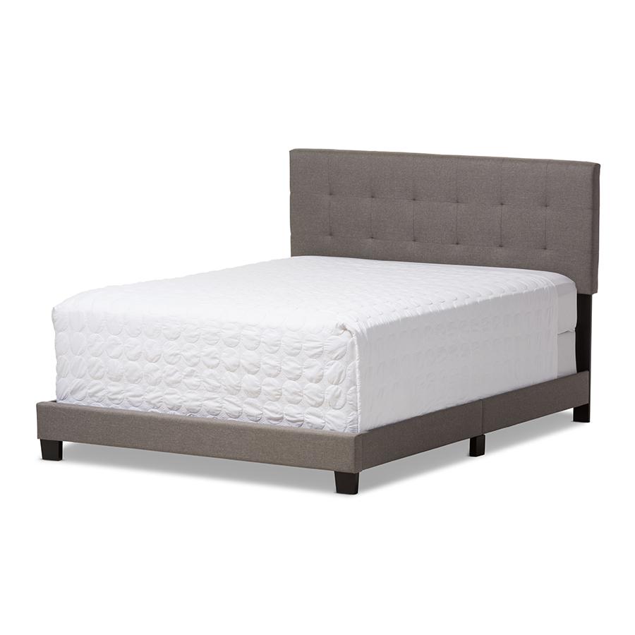 Brookfield Grey Grid-tufting King Size Bed