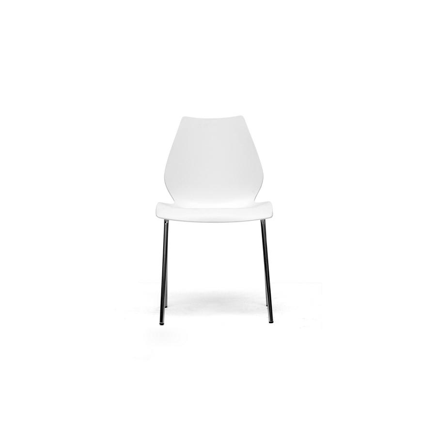 Baxton Studio Overlea White Plastic Modern Dining Chair  (Set of 2)