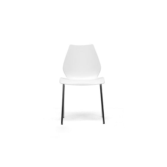 Baxton Studio Overlea White Plastic Modern Dining Chair  (Set of 2)