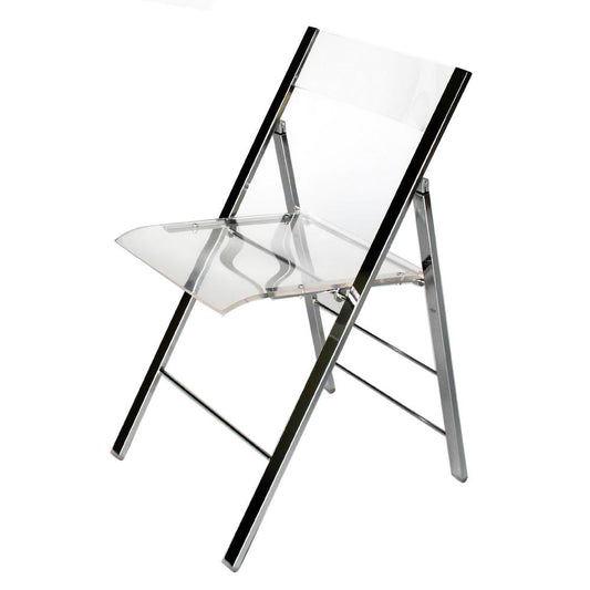 Baxton Studio Acrylic Foldable Chair (Set of 2)