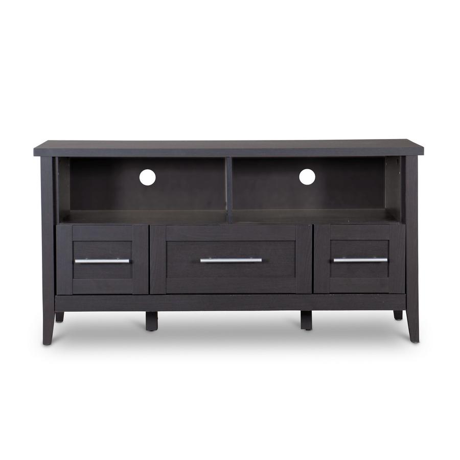 Baxton Studio Espresso TV Stand-Three Drawers