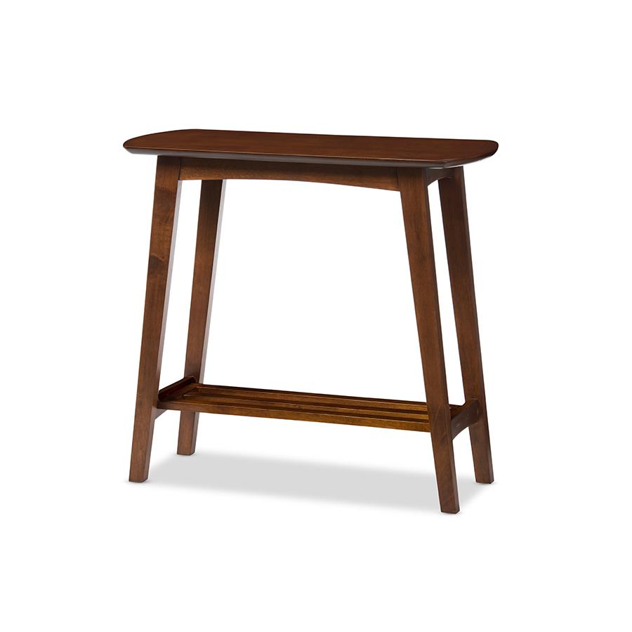 Sacramento Mid-century Modern Scandinavian Style Dark Walnut Console Table