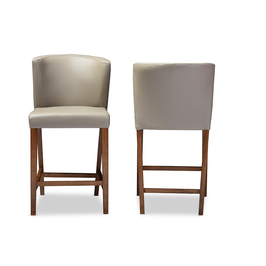 Leather Pub Stool (Set of 2)