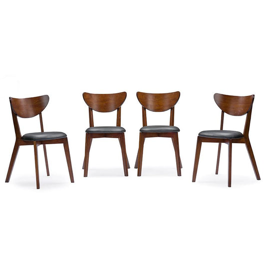 Sumner Mid-Century Style "Walnut" Brown 5-Piece Dining Set