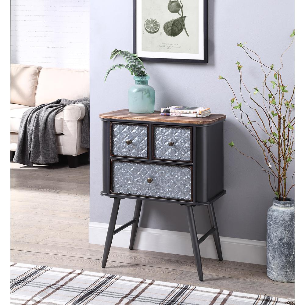 Forester Collection 3 Drawer Side Table