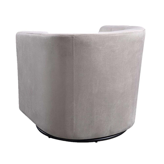 Kappa Swivel Chair (1 per box) in Taupe Velvet/Black Base