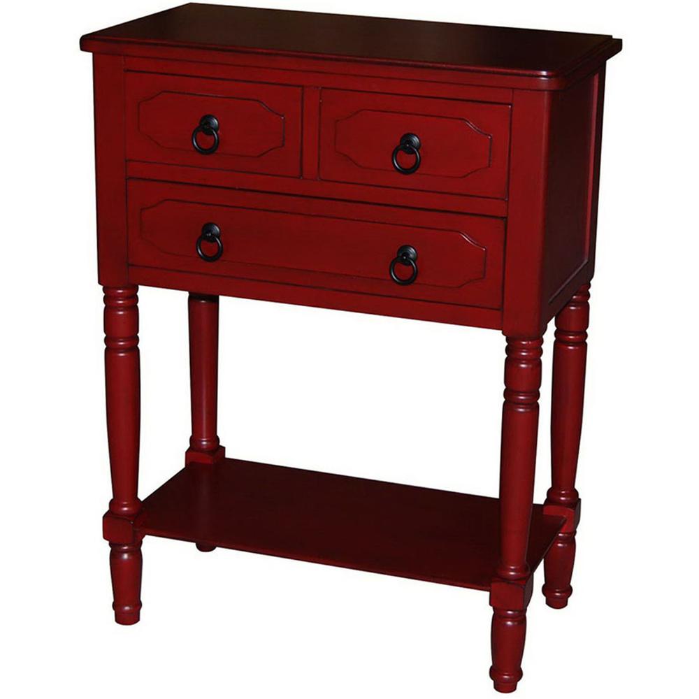 Simplicity 3 drawer chest (Red)