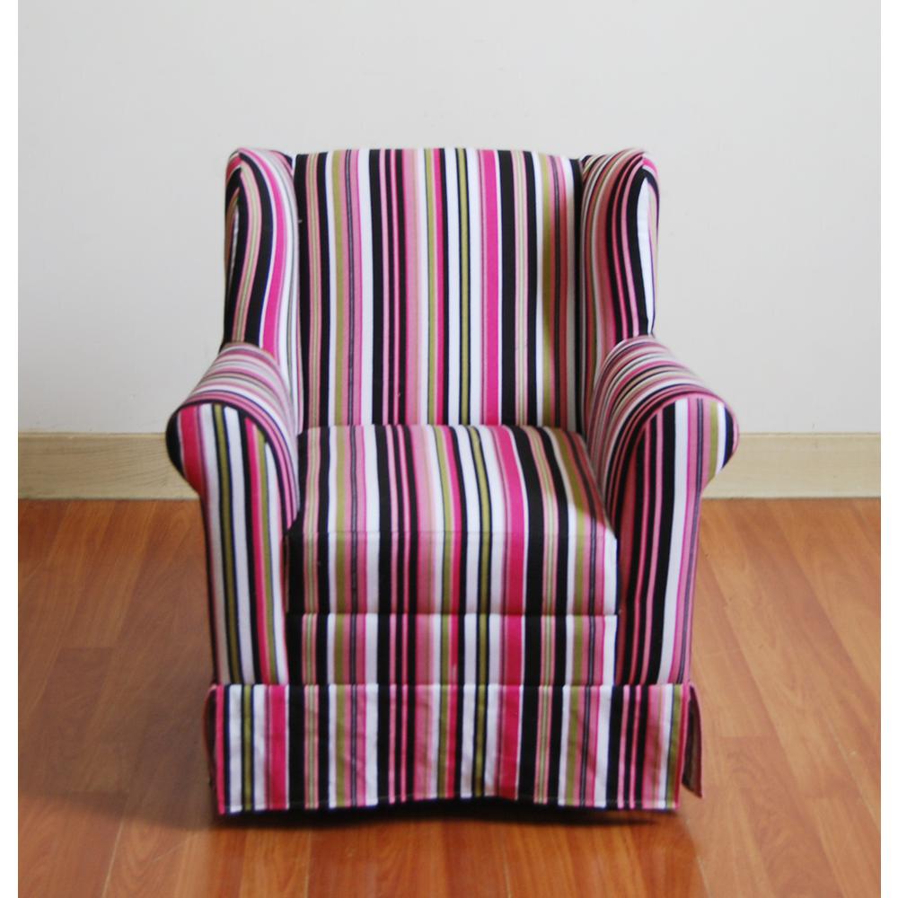 Girls Wingback Chair -Striped