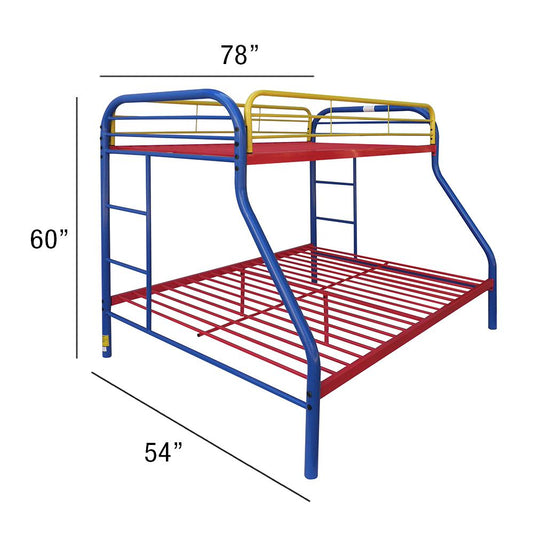 Tritan Twin/Full Bunk Bed, Rainbow