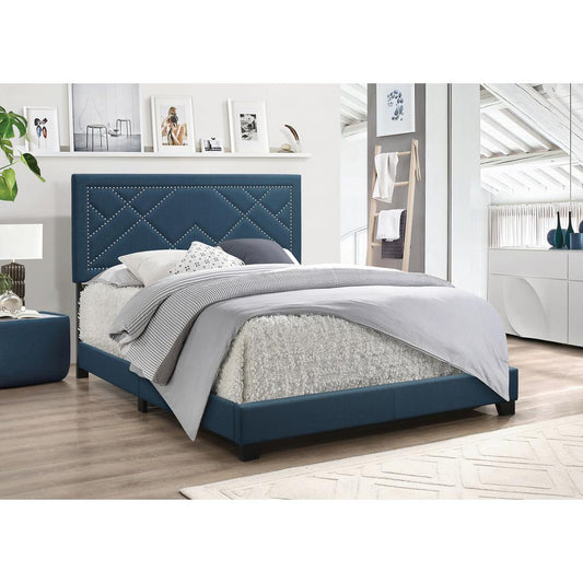 Ishiko Eastern King Bed, Dark Teal Fabric