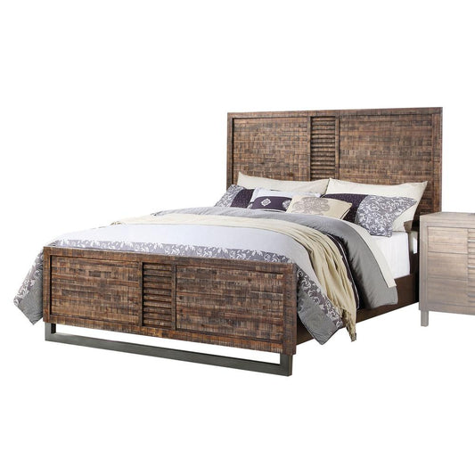 Andria Queen Bed, Reclaimed Oak (1Set/3Ctn)