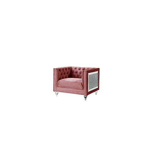 HeiberoII Chair, Pink Velvet (LV00329)