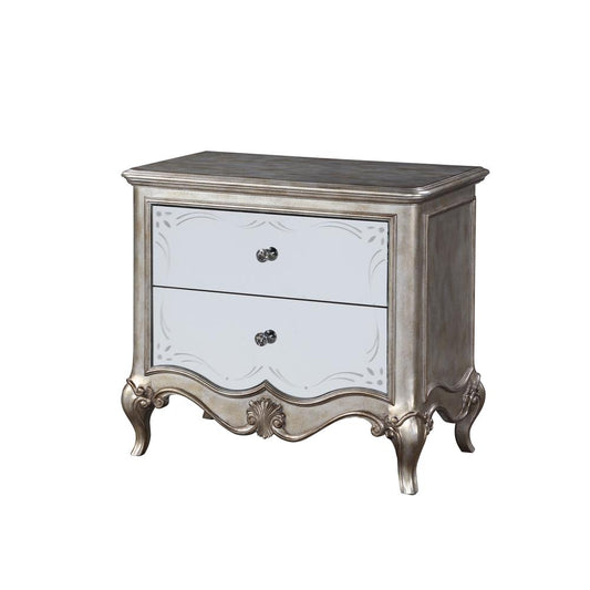 Esteban Nightstand (2 Drw), Antique Champagne (22203)