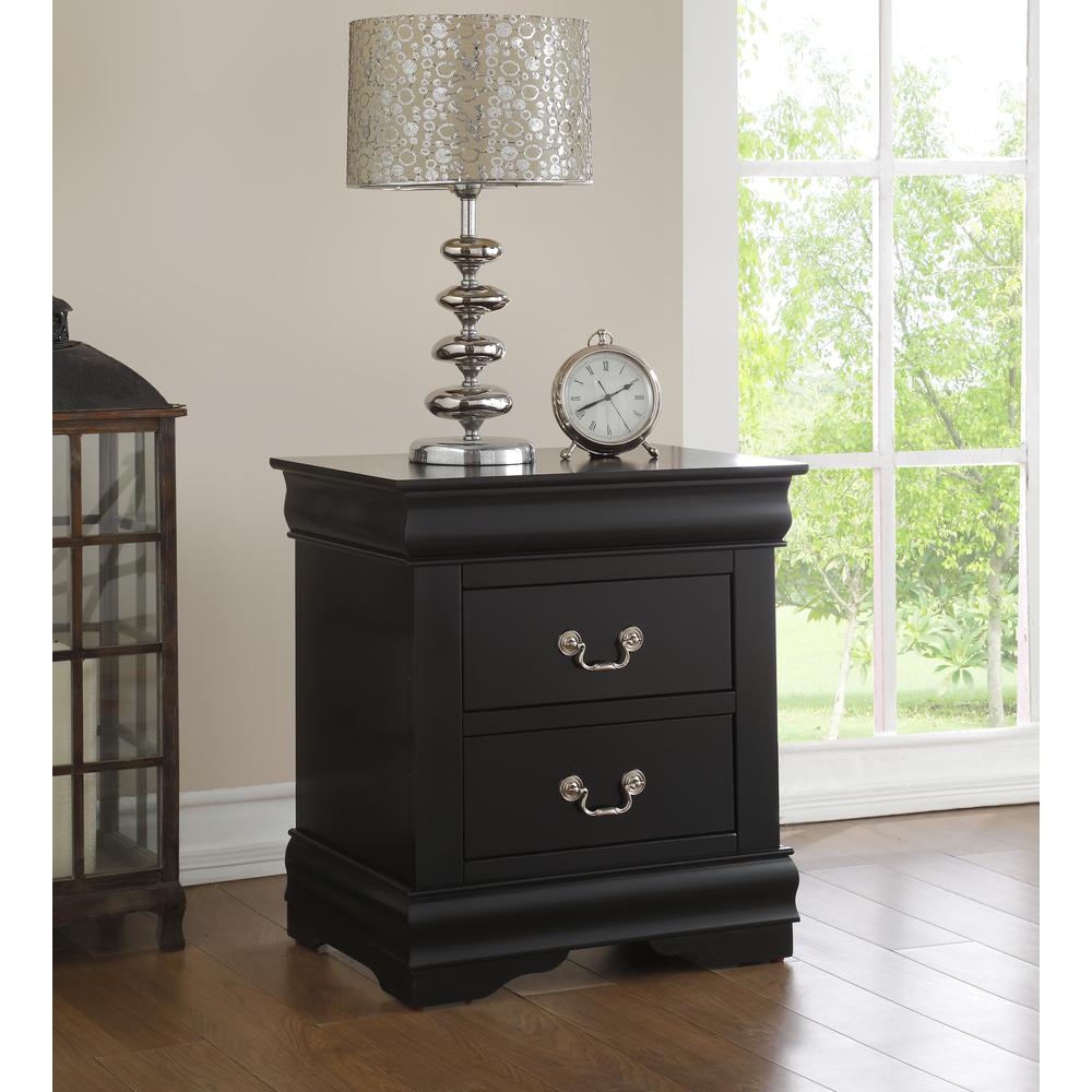 Louis Philippe Nightstand, Black (23733)