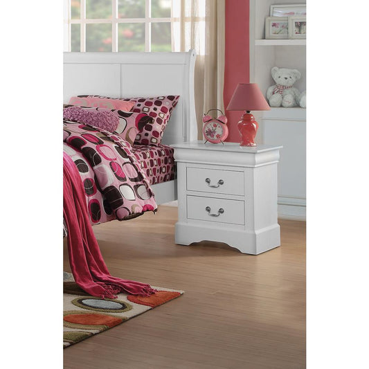 ACME Louis Philippe III Nightstand, White