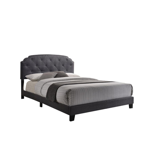 Tradilla Queen Bed, Gray Fabric