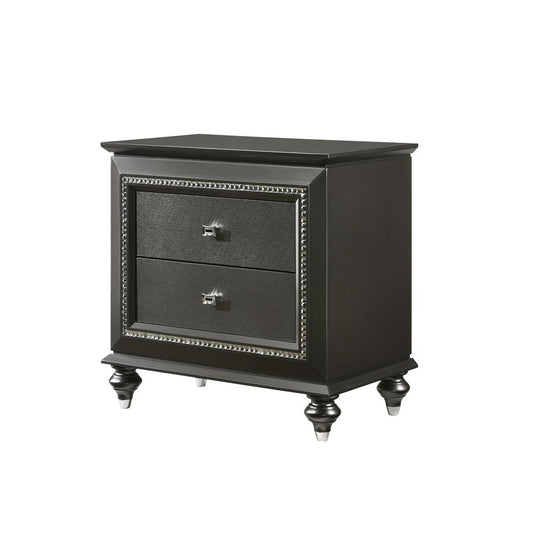 Nightstand in Metallic Gray