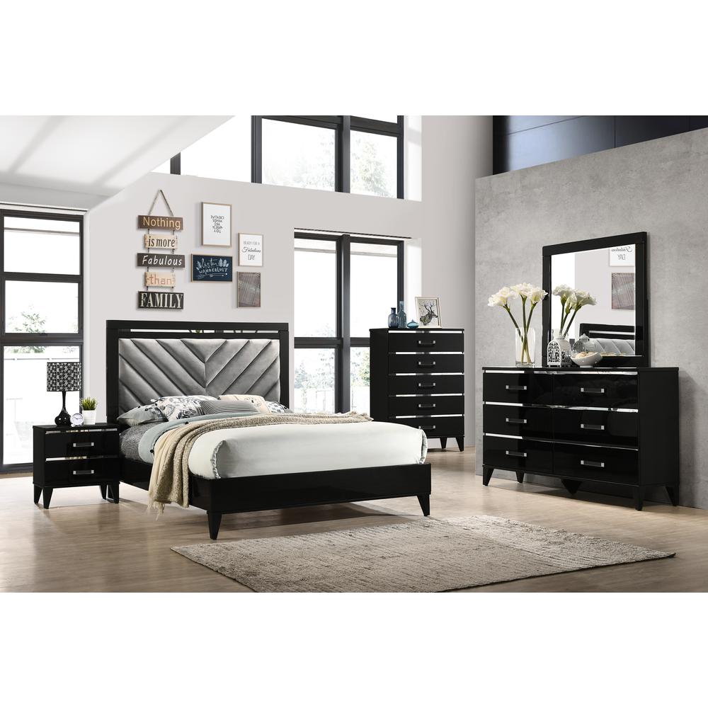 Chelsie Nightstandâ€¢ Black Finish (27413)