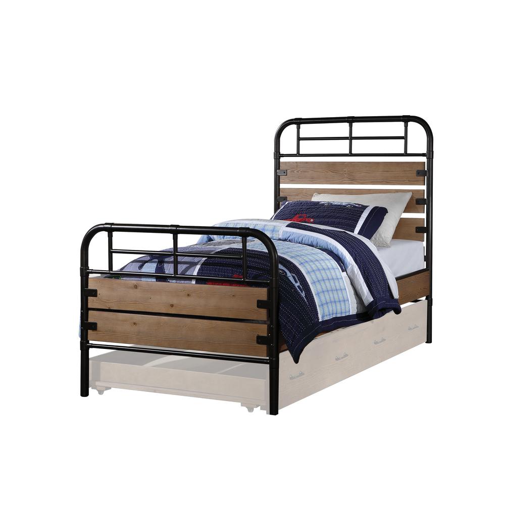 Adams Twin Bed, Antique Oak (1Set/2Ctn)