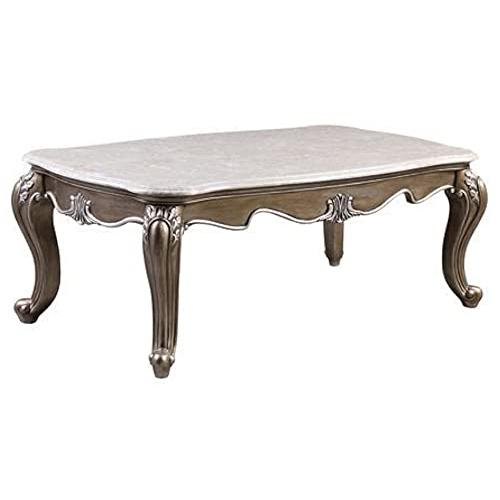 Elozzol Coffee Table, Marble Top & Espresso Finish (LV00302)