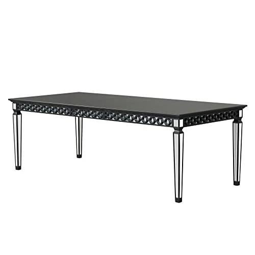 Varian II Dining Table, BLACK & Sliver FINISH (DN00590)