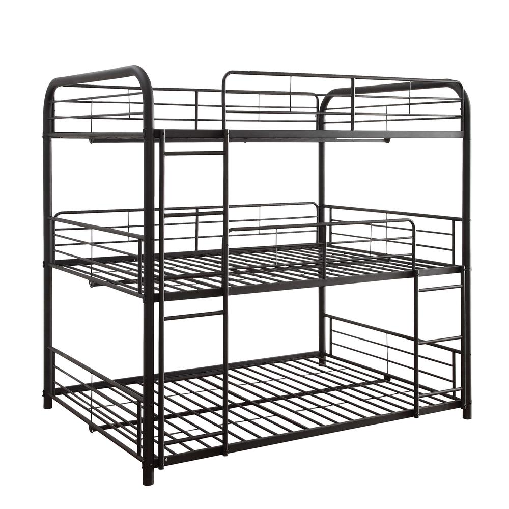 Cairo Triple Bunk Bed - Twin, Sandy Black (1Set/2Ctn)