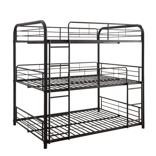 Cairo Triple Bunk Bed - Twin, Sandy Black (1Set/2Ctn)