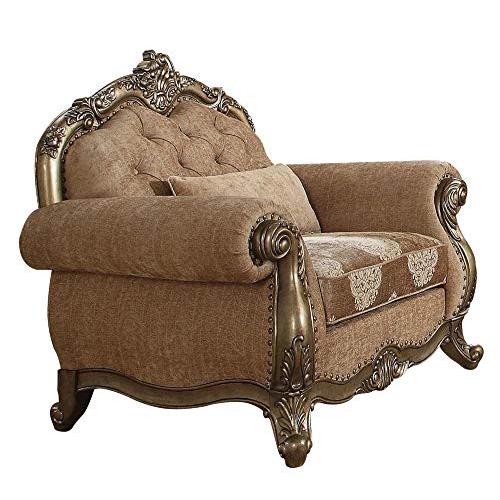 Chair (w/1 Pillow), Fabric & Vintage Oak 56032