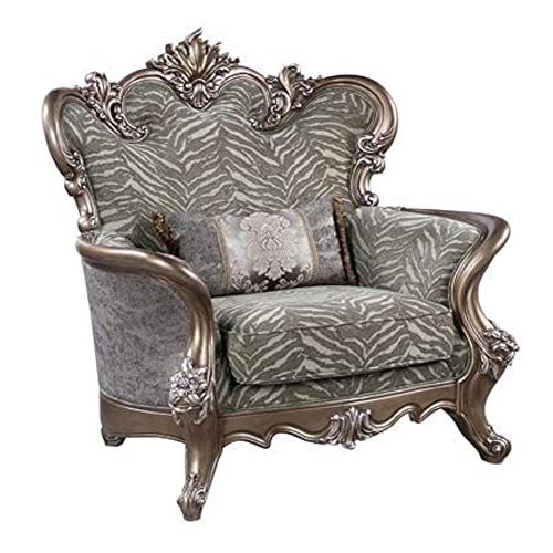 Elozzol Chair w/pillow, Fabric & White Finish (LV00301)