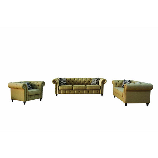 Aurelia Sofa w/2 Pillows, Beige Linen