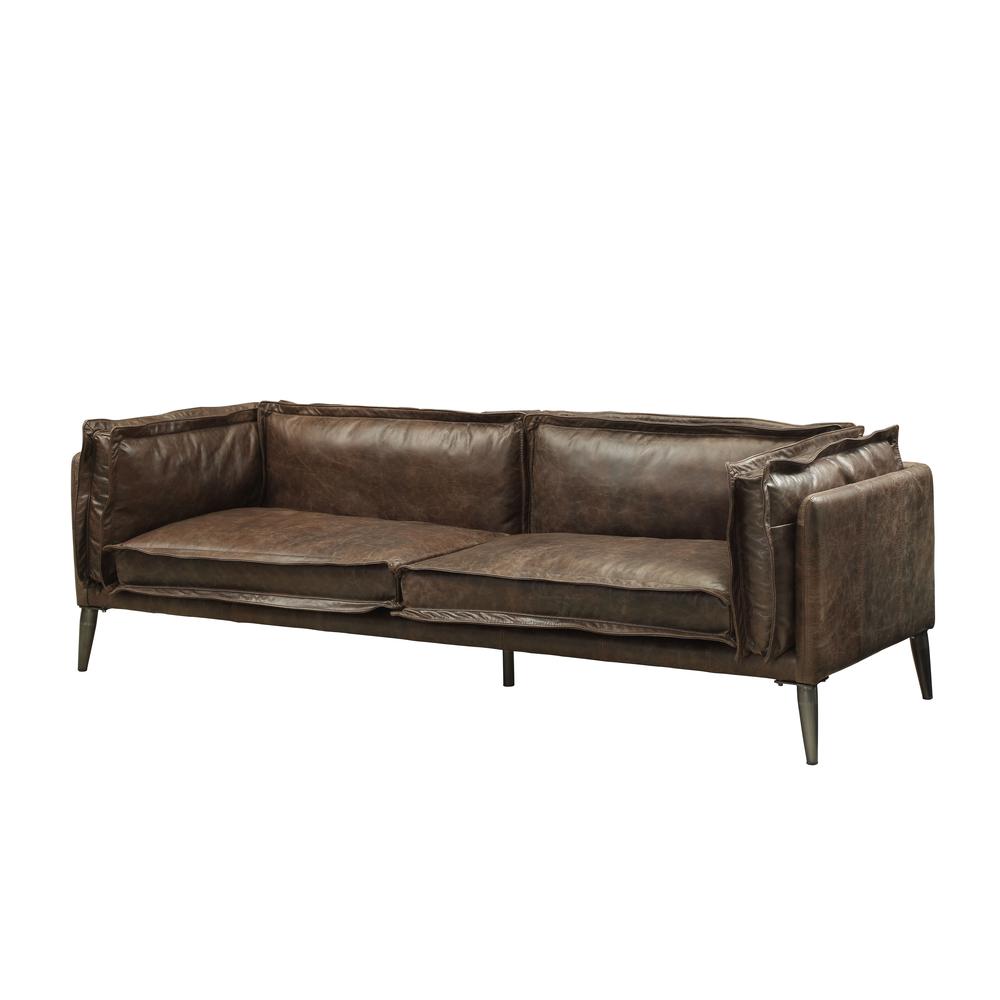 Porchester Sofa, Distress Chocolate Top Grain Leather