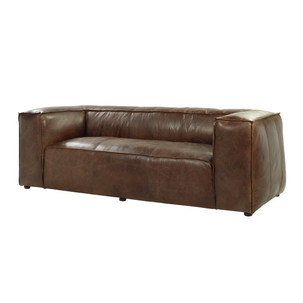 Brancaster Sofa, Retro Brown Top Grain Leather