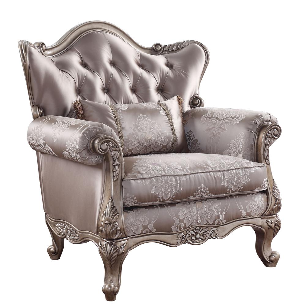 Chair w/1 Pillow, Fabric & Champagne 54867