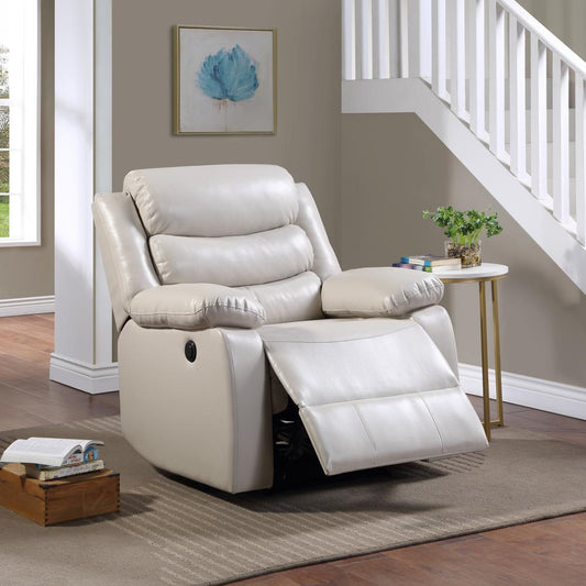 Power Recliner, Beige PU 56911