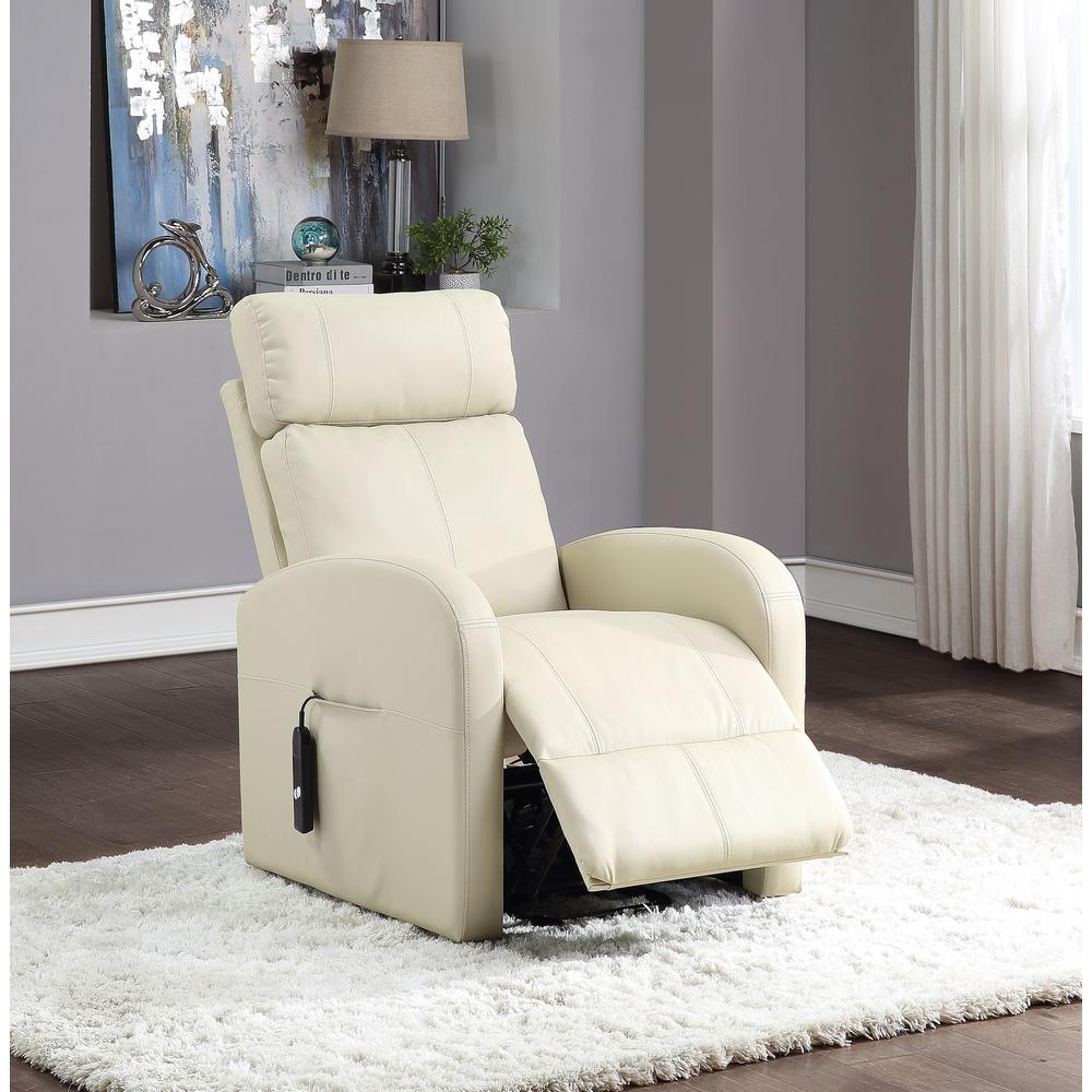 Recliner w/Power Lift, Beige PU 59499