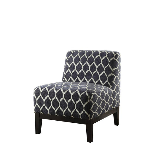 Hinte Accent Chair, Dark Blue Chenille