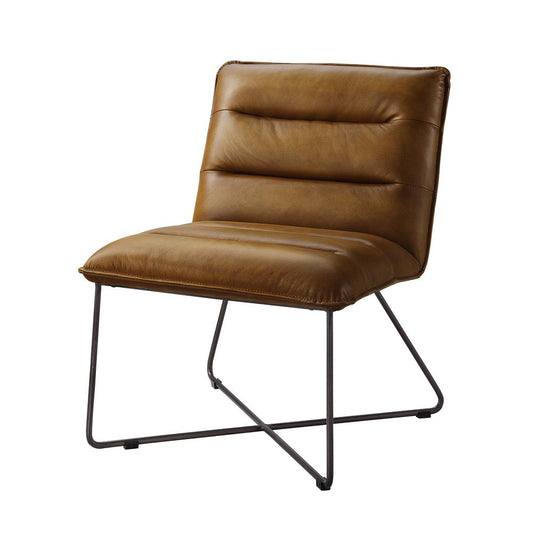 Balrog Accent Chair, Saddle Brown Top Grain Leather (59671)