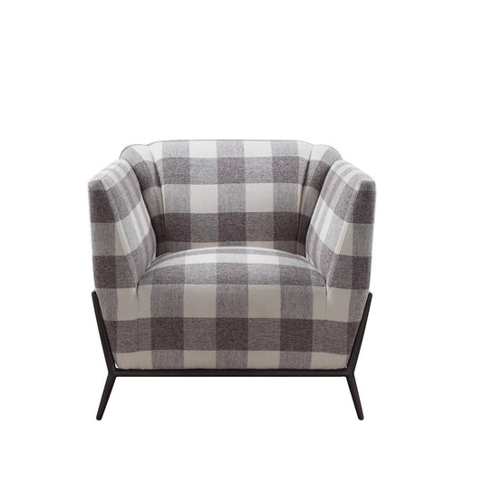 Niamey II Accent Chair, Pattern Fabric & Metal