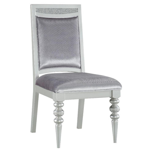 Maverick Fabric & Platinum Side Chair (Set-2)