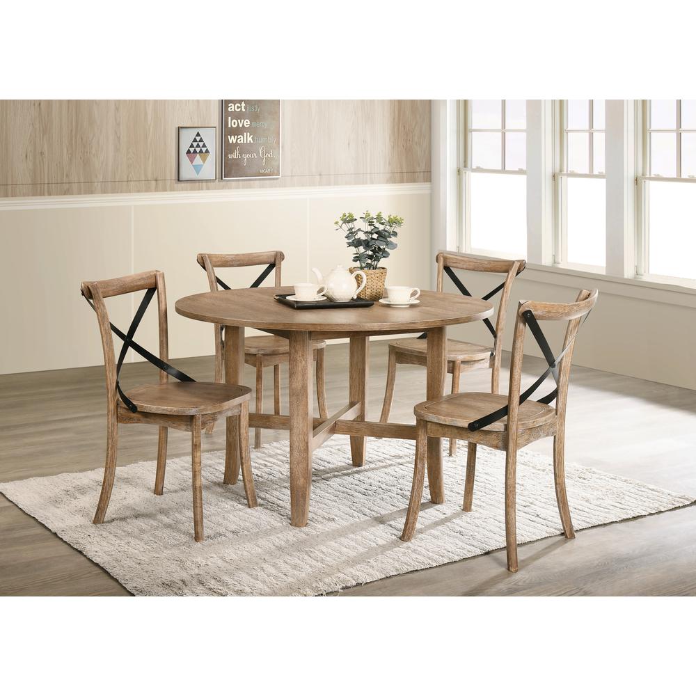 ACME Kendric Dining Table, Rustic Oak