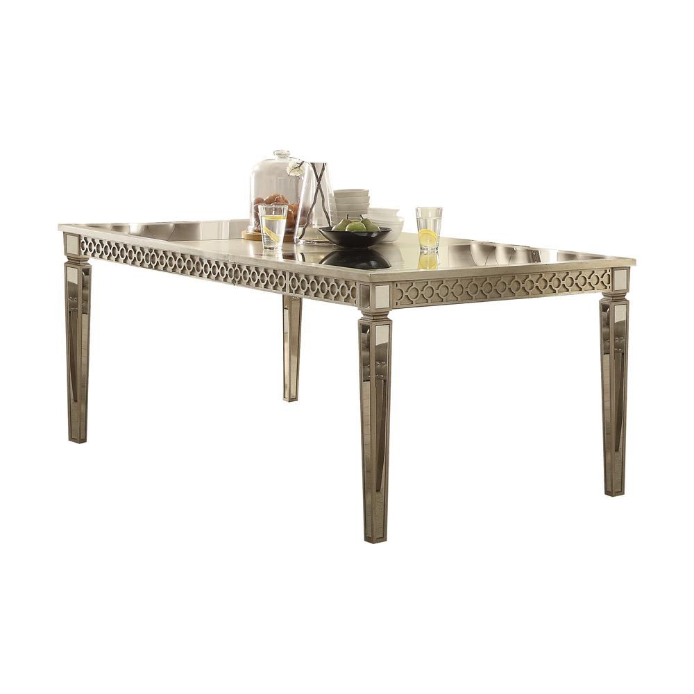 Kacela Dining Table, Mirror & Champagne  (72155)