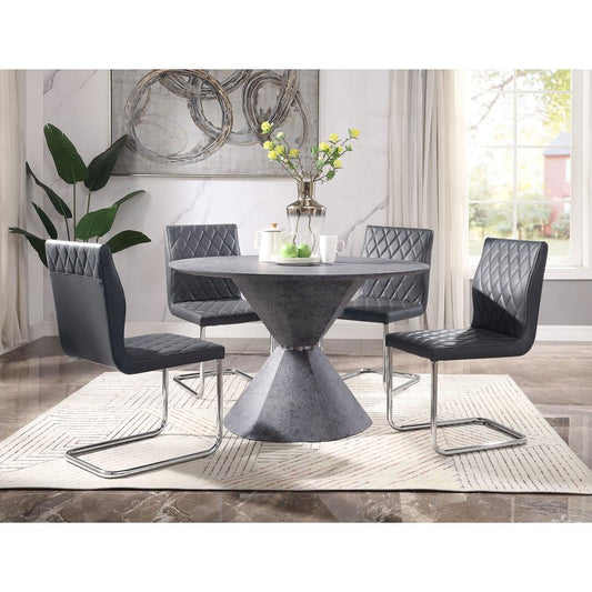 ACME Ansonia Dining Table, Faux Concrete