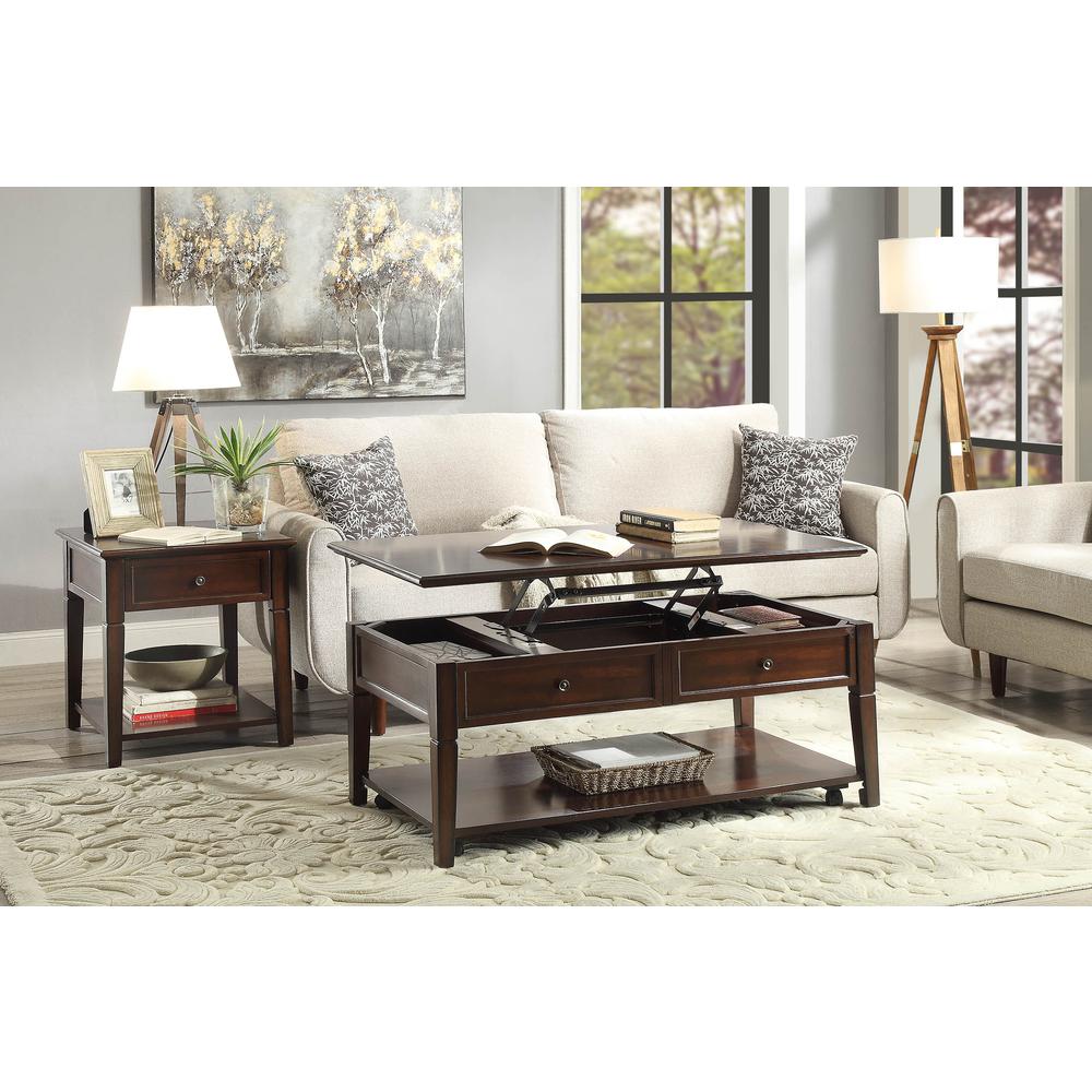 Malachi Coffee Table w/Lift Top, Walnut (80254)