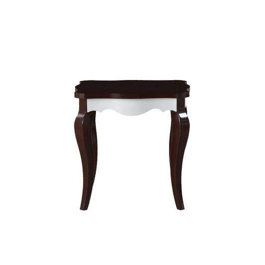 Mathias Walnut & White End Table