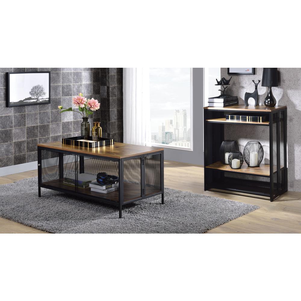 Coffee Table, Antique Oak & Black 82780